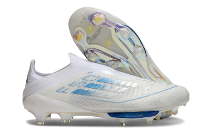 Adidas F50+ Elite Lightstrike Pro FG Firm Ground Soccer Cleats - Beige/White/Blue