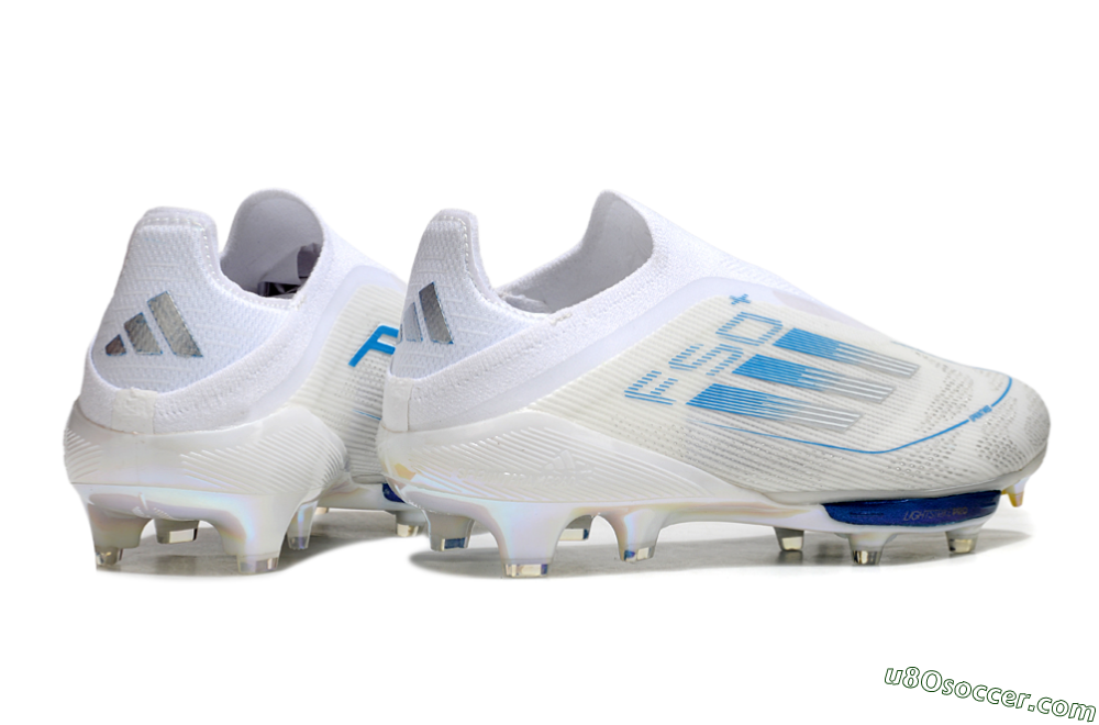 Adidas F50+ Elite Lightstrike Pro FG Firm Ground Soccer Cleats - Beige/White/Blue 6