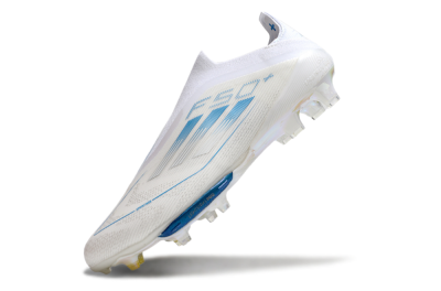 Adidas F50+ Elite Lightstrike Pro FG Firm Ground Soccer Cleats - Beige/White/Blue