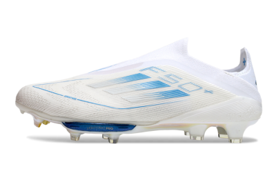 Adidas F50+ Elite Lightstrike Pro FG Firm Ground Soccer Cleats - Beige/White/Blue