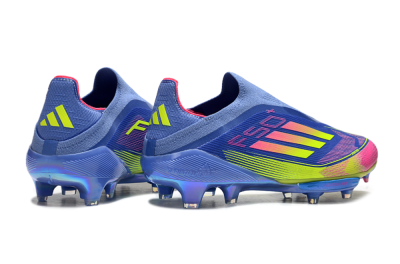 Adidas F50+ Elite Lightstrike Pro FG Firm Ground Soccer Cleats - Blue/Yellow/Pink