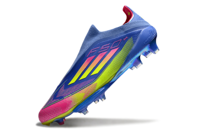 Adidas F50+ Elite Lightstrike Pro FG Firm Ground Soccer Cleats - Blue/Yellow/Pink