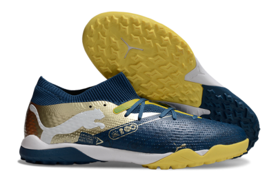 Puma Future 7 Ultimate TF Artificial Turf Soccer Shoes - Blue/White/Gold