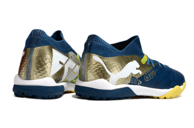 Puma Future 7 Ultimate TF Artificial Turf Soccer Shoes - Blue/White/Gold