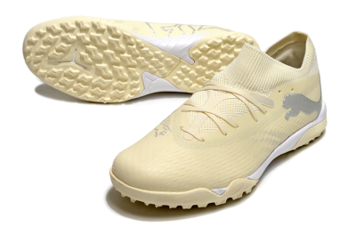 Puma Future 7 Ultimate TF Artificial Turf Soccer Shoes - Beige/Silver/White