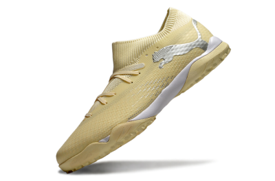 Puma Future 7 Ultimate TF Artificial Turf Soccer Shoes - Beige/Silver/White