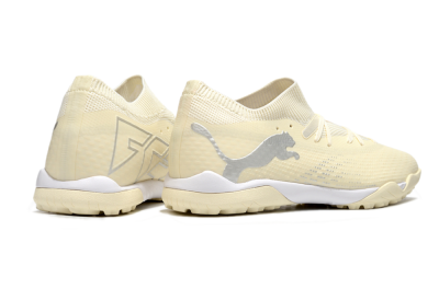 Puma Future 7 Ultimate TF Artificial Turf Soccer Shoes - Beige/Silver/White
