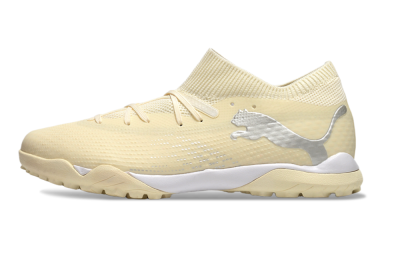Puma Future 7 Ultimate TF Artificial Turf Soccer Shoes - Beige/Silver/White