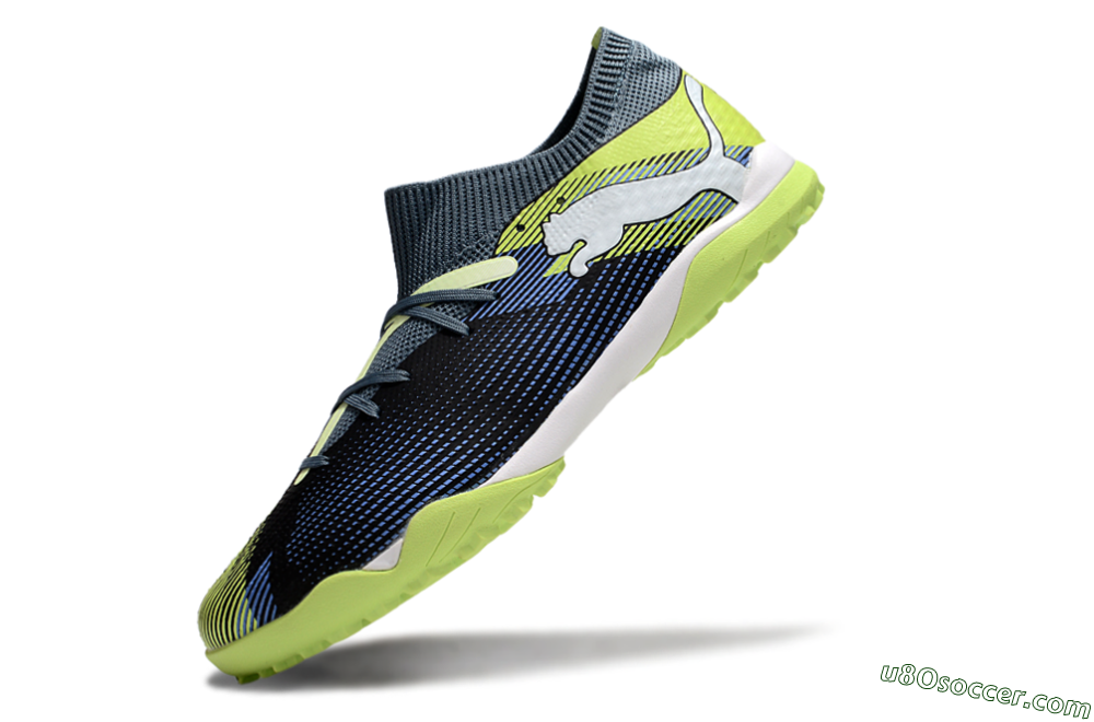 Puma Future 7 Ultimate TF Artificial Turf Soccer Shoes - Black/Blue/Yellow 5