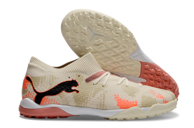 Puma Future 7 Ultimate TF Artificial Turf Soccer Shoes - Beige/Black/Red