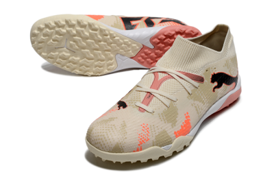 Puma Future 7 Ultimate TF Artificial Turf Soccer Shoes - Beige/Black/Red