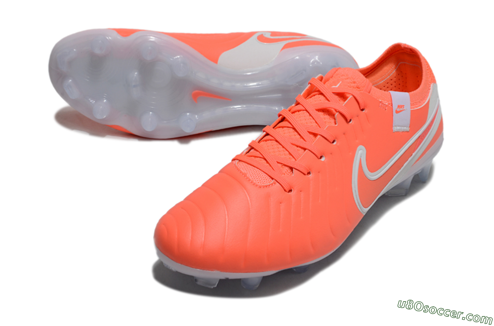 Nike Tiempo Legend 10 Elite FG Firm Ground Soccer Cleats - Red/White 3