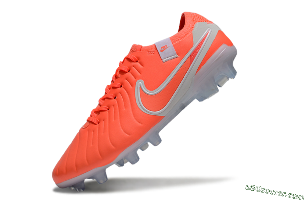Nike Tiempo Legend 10 Elite FG Firm Ground Soccer Cleats - Red/White 5