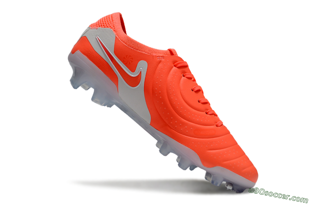 Nike Tiempo Legend 10 Elite FG Firm Ground Soccer Cleats - Red/White 4
