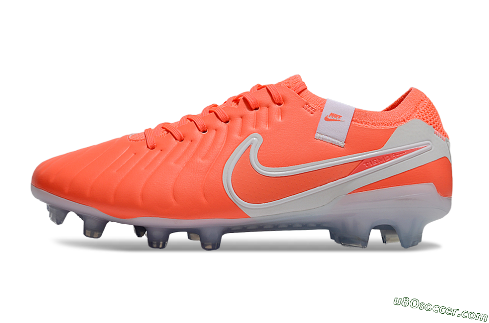 Nike Tiempo Legend 10 Elite FG Firm Ground Soccer Cleats - Red/White 2