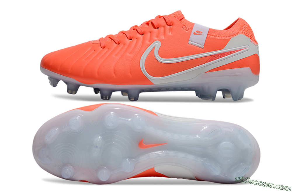 Nike Tiempo Legend 10 Elite FG Firm Ground Soccer Cleats - Red/White 0
