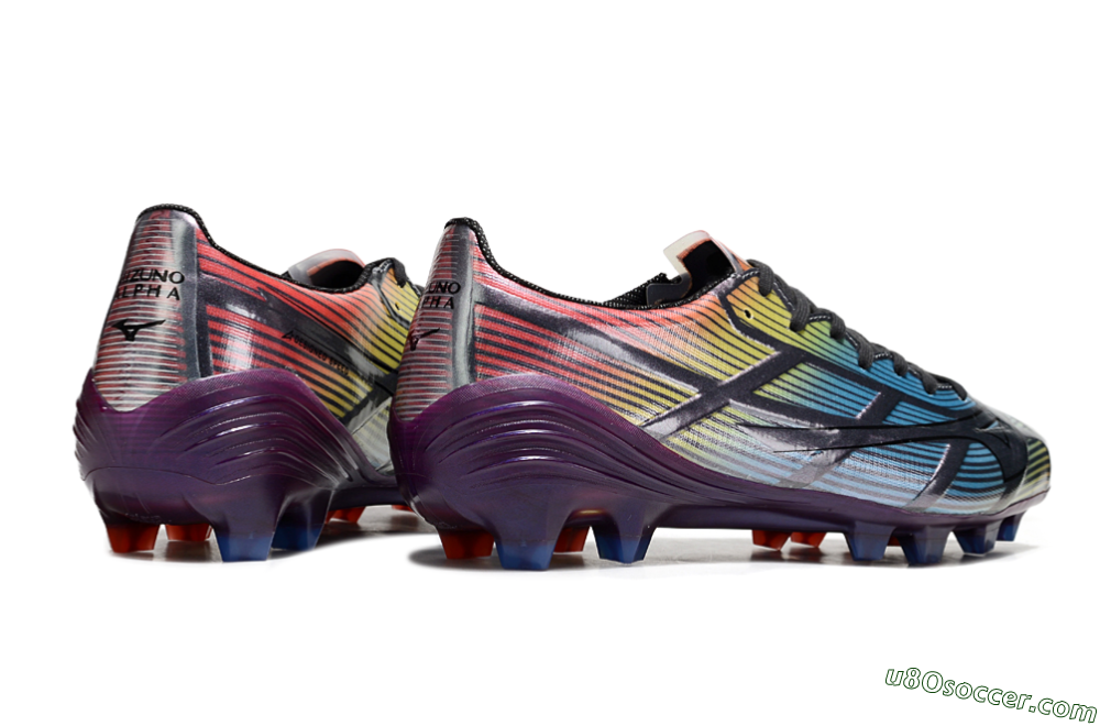 Mizuno Morelia Neo Sala FG Firm Ground Soccer Cleats - Blue/Yellow/Red/Purple 6