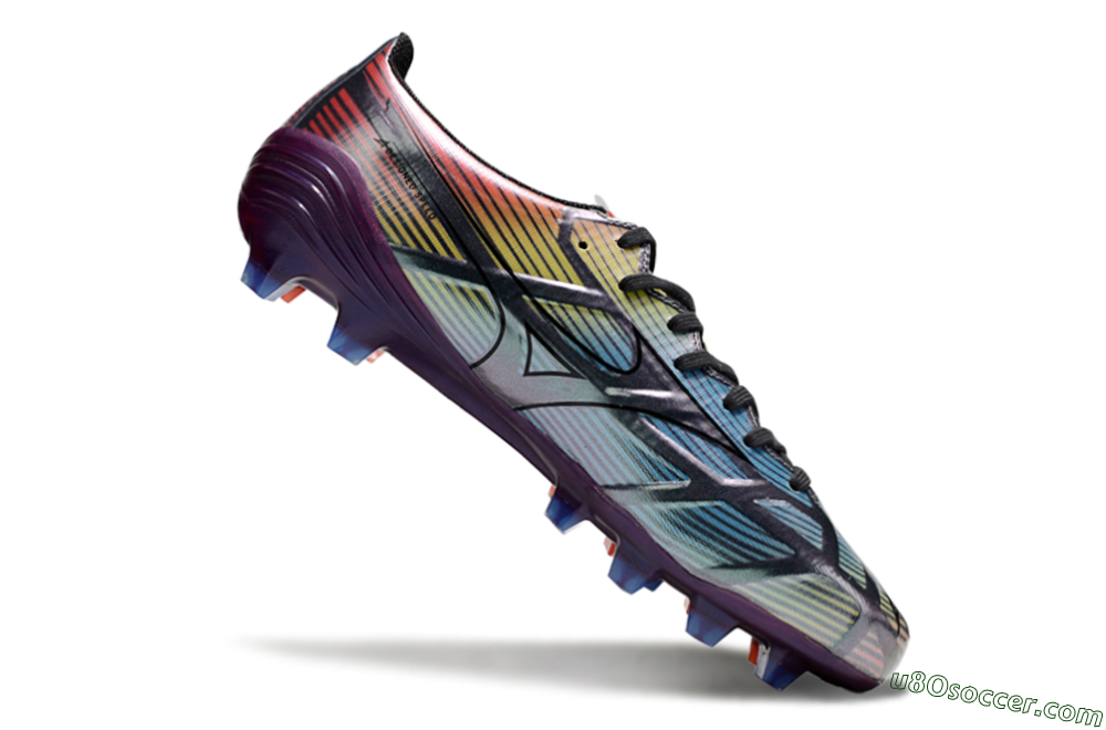 Mizuno Morelia Neo Sala FG Firm Ground Soccer Cleats - Blue/Yellow/Red/Purple 4