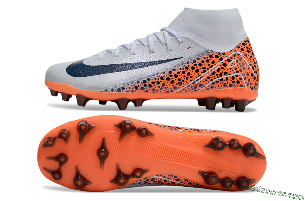 Nike Air Zoom Mercurial Superfly 10 Elite AG Artificial Grass Soccer Cleats - Grey/Black/Leopard 0
