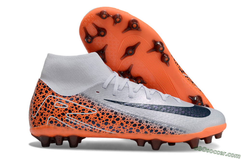 Nike Air Zoom Mercurial Superfly 10 Elite AG Artificial Grass Soccer Cleats - Grey/Black/Leopard 1