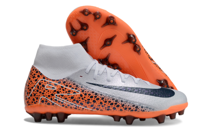 Nike Air Zoom Mercurial Superfly 10 Elite AG Artificial Grass Soccer Cleats - Grey/Black/Leopard