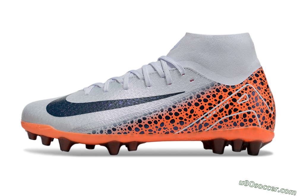 Nike Air Zoom Mercurial Superfly 10 Elite AG Artificial Grass Soccer Cleats - Grey/Black/Leopard 2