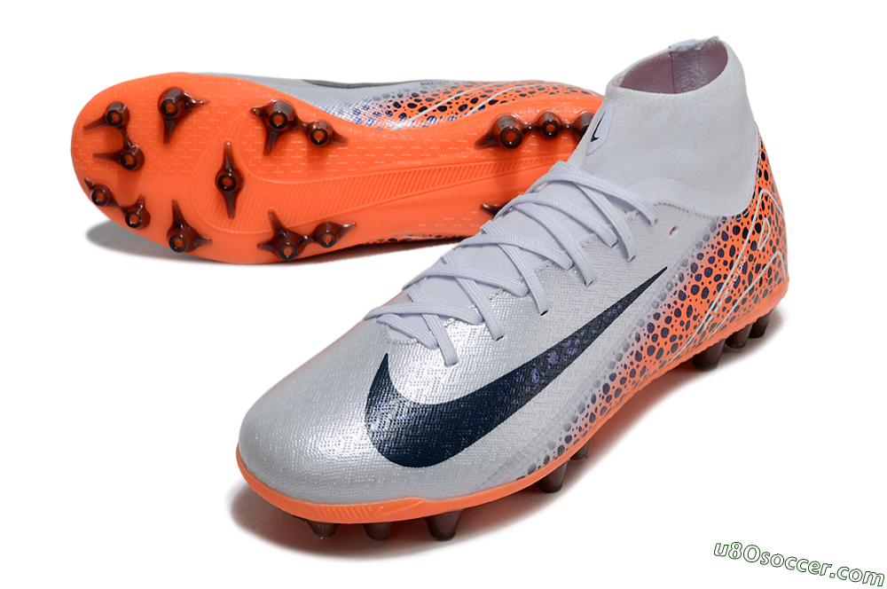 Nike Air Zoom Mercurial Superfly 10 Elite AG Artificial Grass Soccer Cleats - Grey/Black/Leopard 3