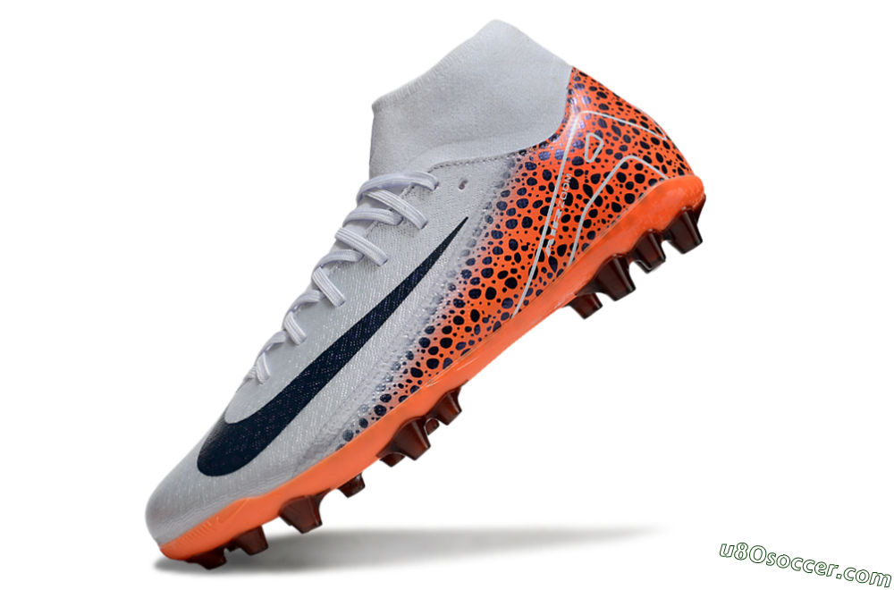 Nike Air Zoom Mercurial Superfly 10 Elite AG Artificial Grass Soccer Cleats - Grey/Black/Leopard 5