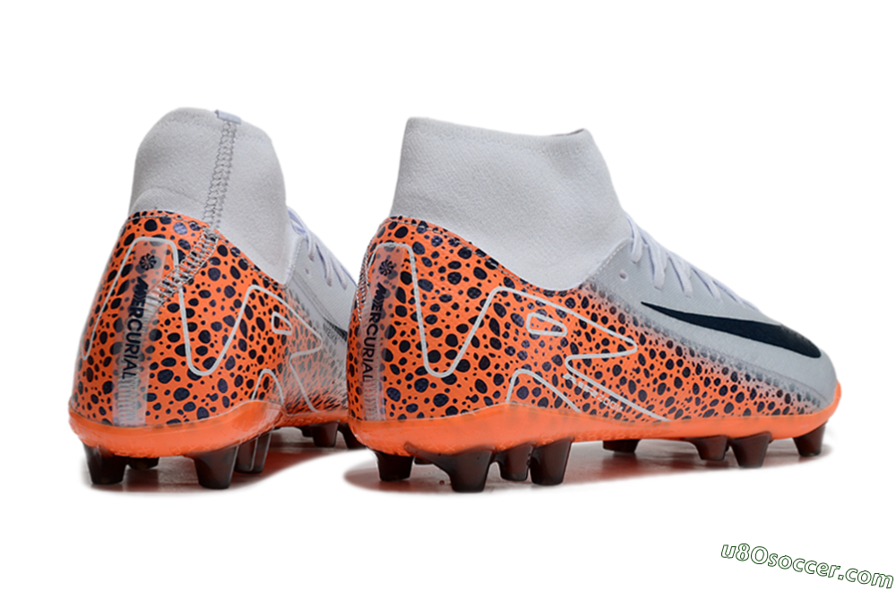 Nike Air Zoom Mercurial Superfly 10 Elite AG Artificial Grass Soccer Cleats - Grey/Black/Leopard 6