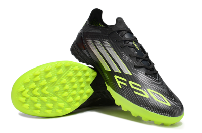 Adidas F50 Pro TF Artificial Turf Soccer Shoes - Black/Yellow/Silver