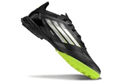 Adidas F50 Pro TF Artificial Turf Soccer Shoes - Black/Yellow/Silver
