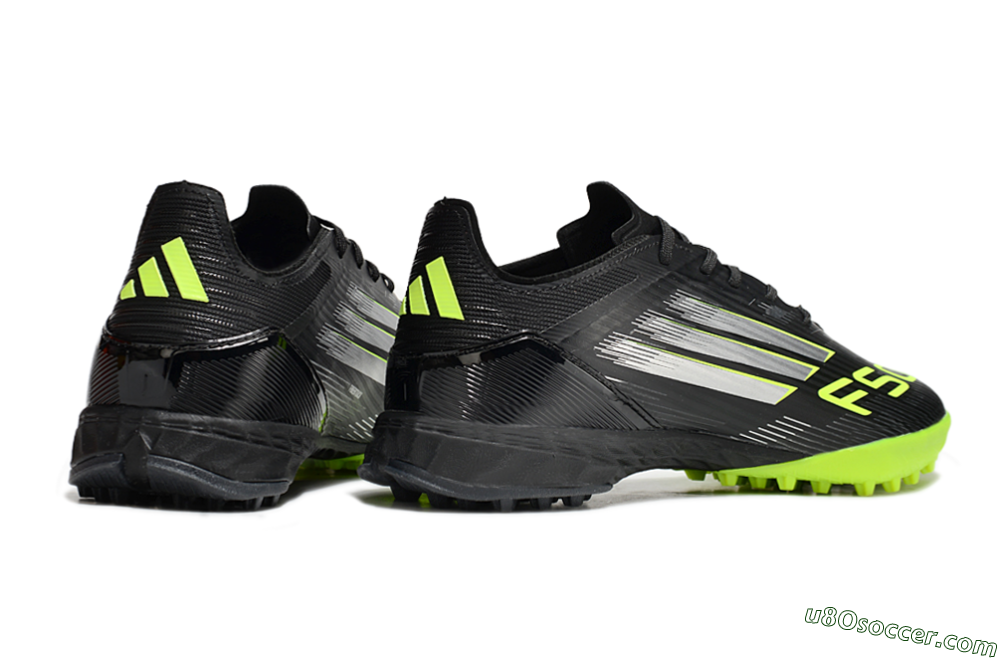 Adidas F50 Pro TF Artificial Turf Soccer Shoes - Black/Yellow/Silver 6