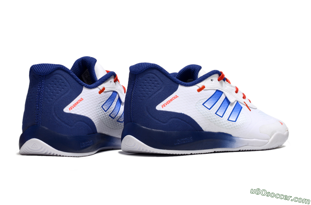Adidas Fevernova IC Indoor & Futsal Soccer Shoes - White/Blue/Red 6