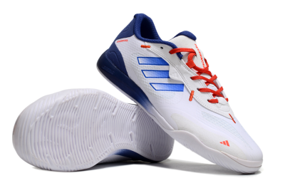 Adidas Fevernova IC Indoor & Futsal Soccer Shoes - White/Blue/Red