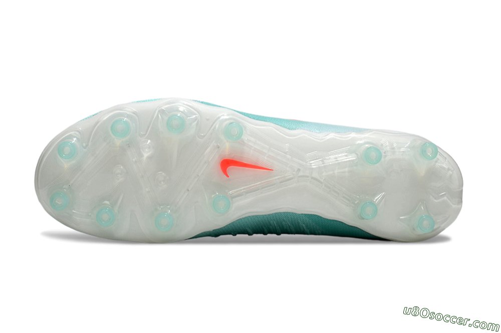 Nike Phantom GX Elite AG Artificial Grass Soccer Cleats - Jade/Red/White 6