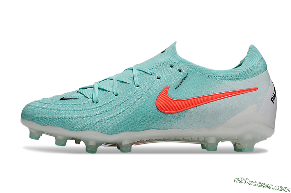 Nike Phantom GX Elite AG Artificial Grass Soccer Cleats - Jade/Red/White 2