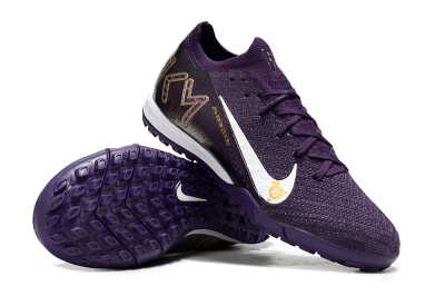 Nike Air Zoom Mercurial Vapor 16 Elite TF Artificial Turf Soccer Shoes - Purple/White/Gold