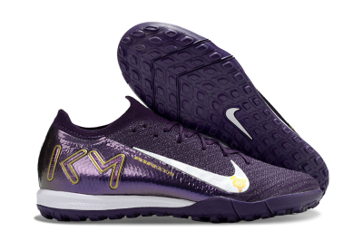 Nike Air Zoom Mercurial Vapor 16 Elite TF Artificial Turf Soccer Shoes - Purple/White/Gold
