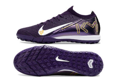 Nike Air Zoom Mercurial Vapor 16 Elite TF Artificial Turf Soccer Shoes - Purple/White/Gold