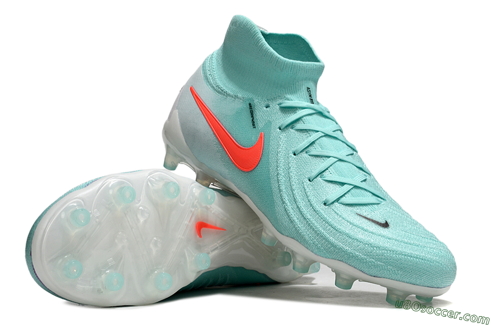 Nike Phantom Luna Elite AG Artificial Grass Soccer Cleats - Jade/Red/White 3