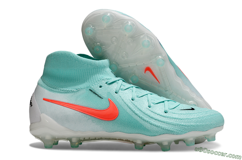 Nike Phantom Luna Elite AG Artificial Grass Soccer Cleats - Jade/Red/White 1