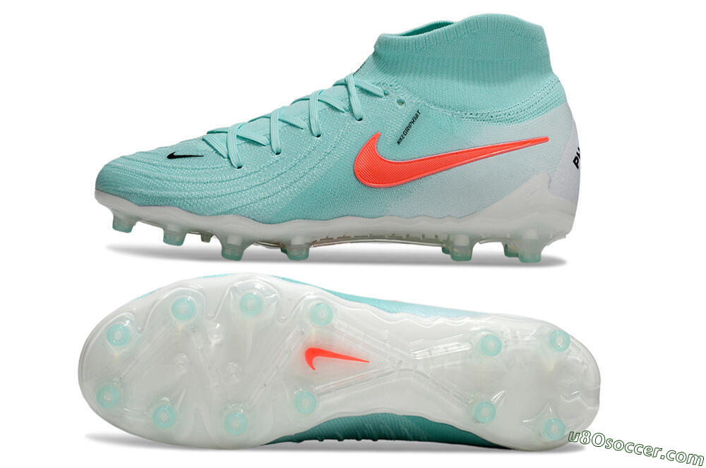 Nike Phantom Luna Elite AG Artificial Grass Soccer Cleats - Jade/Red/White 0