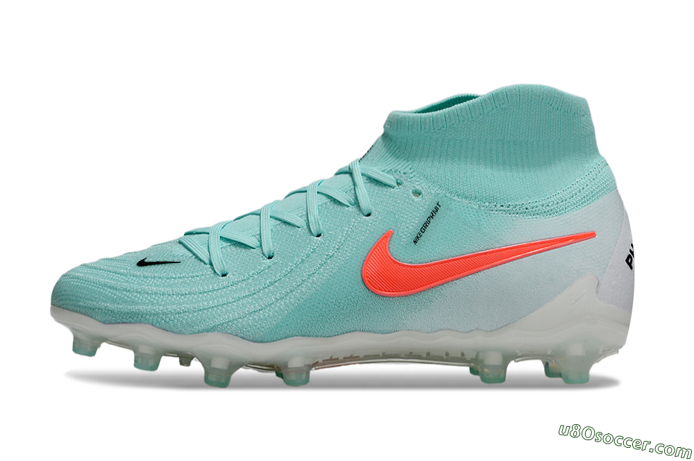 Nike Phantom Luna Elite AG Artificial Grass Soccer Cleats - Jade/Red/White 2