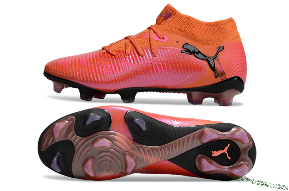 Puma Future 8 Ultimate FG Firm Ground Soccer Cleats - Orange/Pink/Black 0