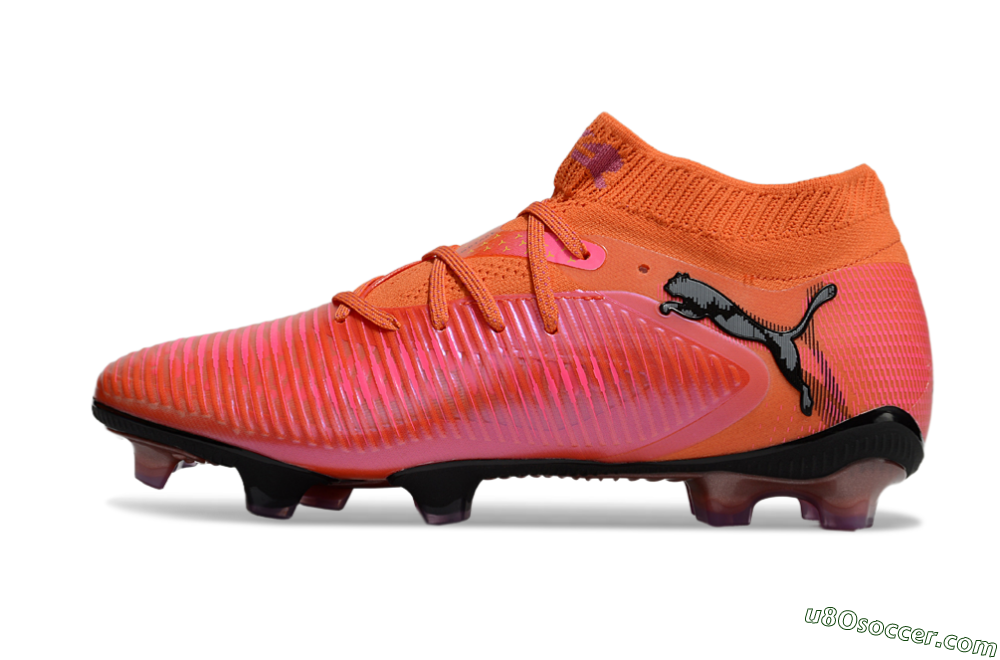 Puma Future 8 Ultimate FG Firm Ground Soccer Cleats - Orange/Pink/Black 2