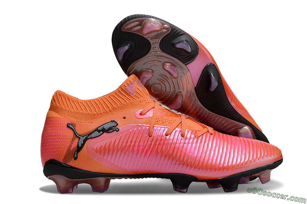 Puma Future 8 Ultimate FG Firm Ground Soccer Cleats - Orange/Pink/Black 1