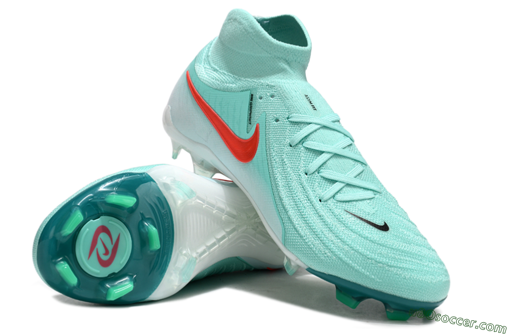 Nike Phantom Luna Elite NU FG Firm Ground Soccer Cleats - Jade/Red/White 3