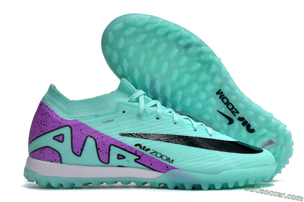 Nike Air Zoom Mercurial Vapor 16 Elite TF Artificial Turf Soccer Shoes - Jade/Black/Purple 1