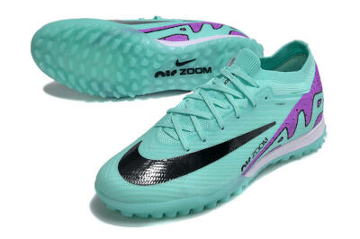 Nike Air Zoom Mercurial Vapor 16 Elite TF Artificial Turf Soccer Shoes - Jade/Black/Purple