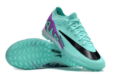 Nike Air Zoom Mercurial Vapor 16 Elite TF Artificial Turf Soccer Shoes - Jade/Black/Purple